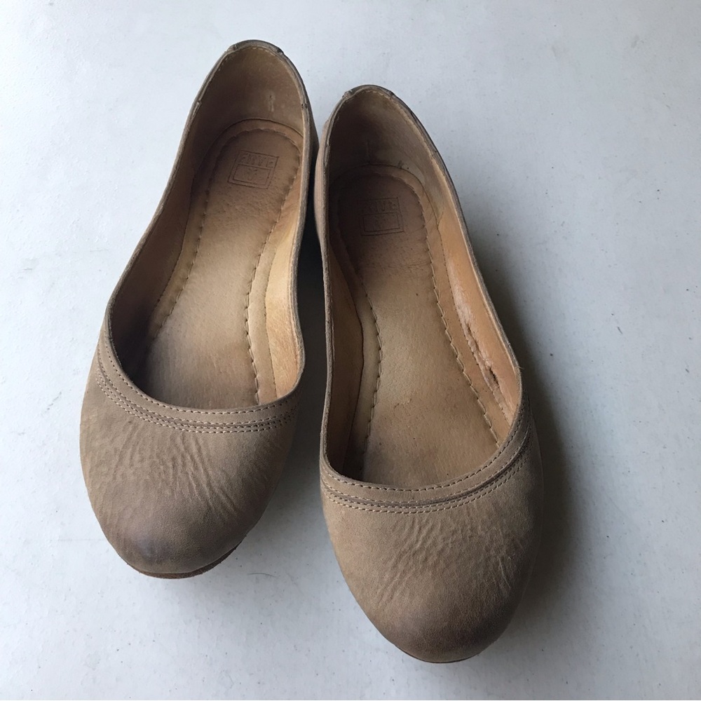 FRYE | Tan Leather Ballet Flat Shoes